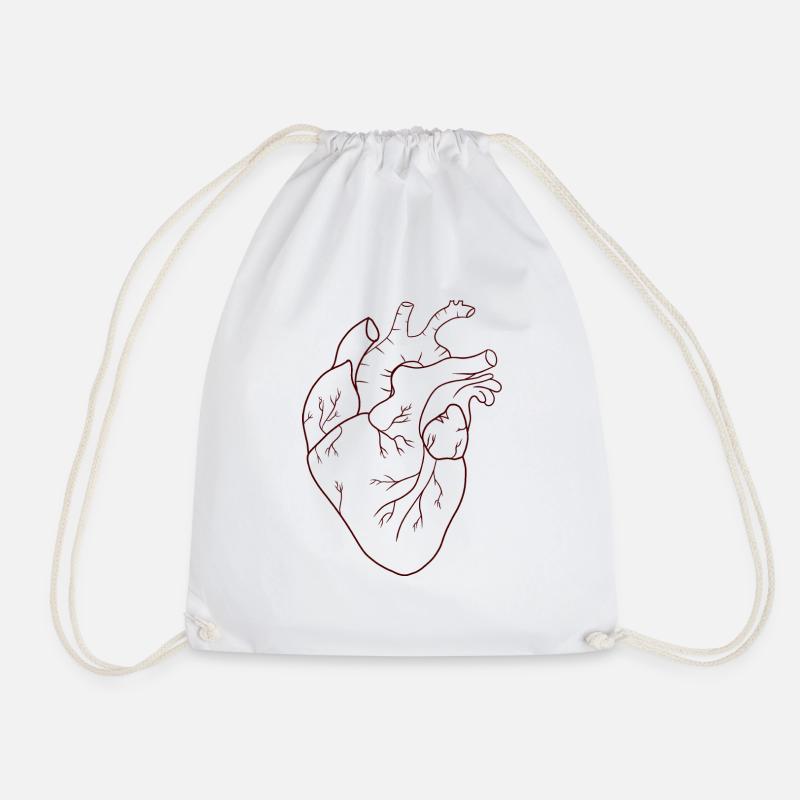 Human heart - Turnbeutel - Weiß