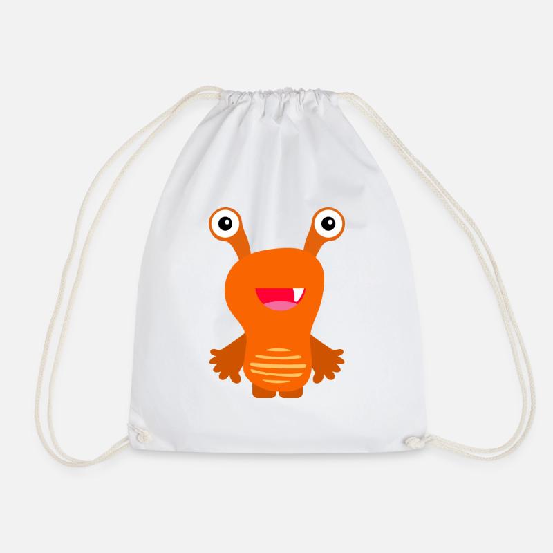 Orange Monster - Turnbeutel - Weiß