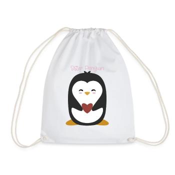 Schwester Pinguin - Turnbeutel - Weiß - Vorne