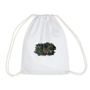 deer forest - Drawstring Bag - white - Front