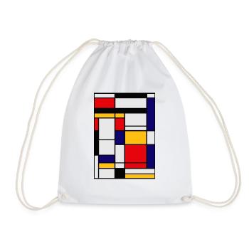 Peinture abstraite - Sac de sport léger - blanc - Devant
