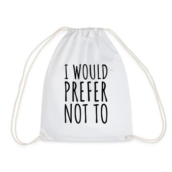 Je préfère ne pas - Sac de sport léger - blanc - Devant