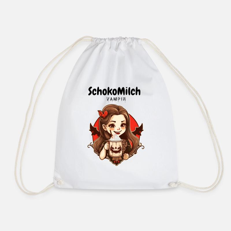 Schokomilchvampir - Turnbeutel - Weiß