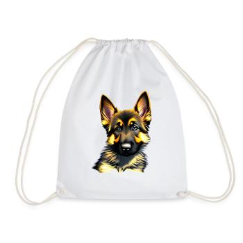 Propriétaire de chien Chien Chiot Berger allemand - Sac de sport léger - blanc - Devant