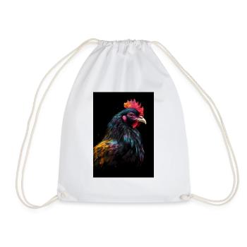 Silkie Chicken Colorful - Turnbeutel - Weiß - Vorne