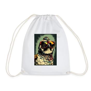 Quail with Sunglasses - Turnbeutel - Weiß - Vorne