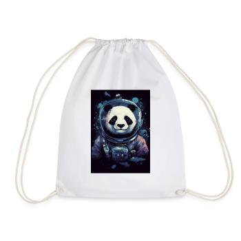 Panda Astronaut Galaxy - Turnbeutel - Weiß - Vorne