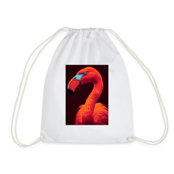 Flamingo With Sunglasses - Turnbeutel - Weiß - Vorne