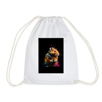 Hamster Colorful - Turnbeutel - Weiß - Vorne
