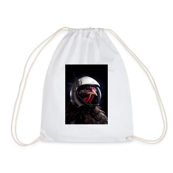 Chicken Astronaut Farmer - Turnbeutel - Weiß - Vorne