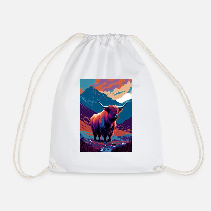 Scottish Highland Cows - Turnbeutel - Weiß