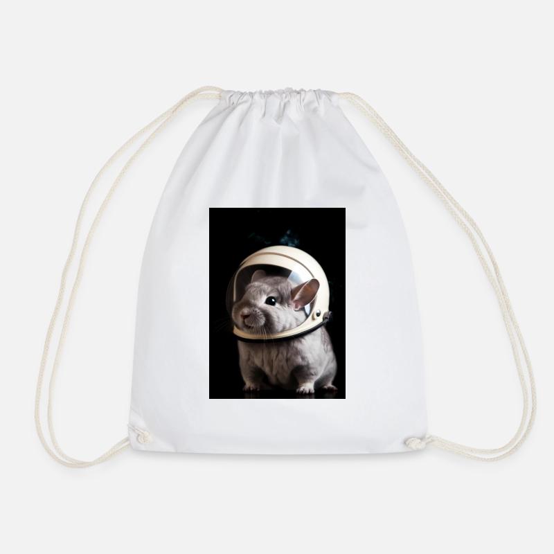 Chinchilla Astronaut - Turnbeutel - Weiß
