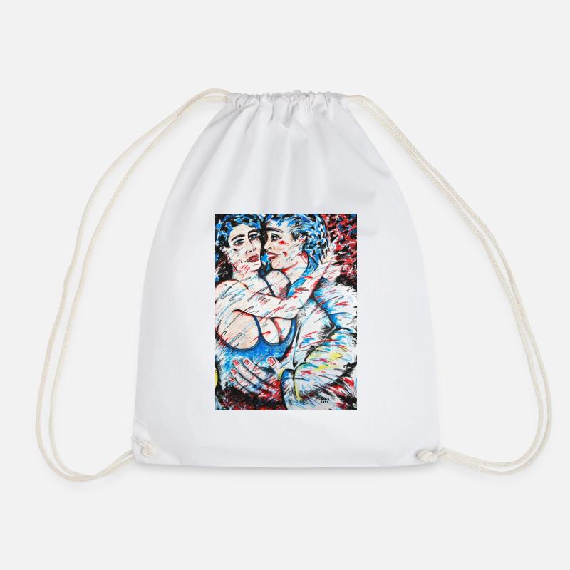 Escort Girl - Drawstring Bag - white