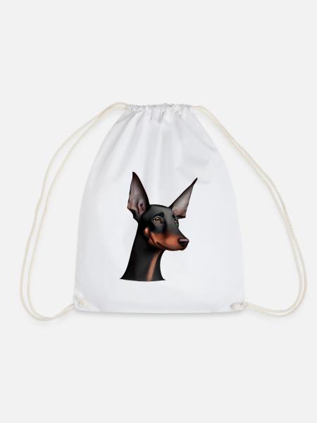 Dobermanntrainer Hund Dobermann Dobermannwelpe - Turnbeutel - Weiß