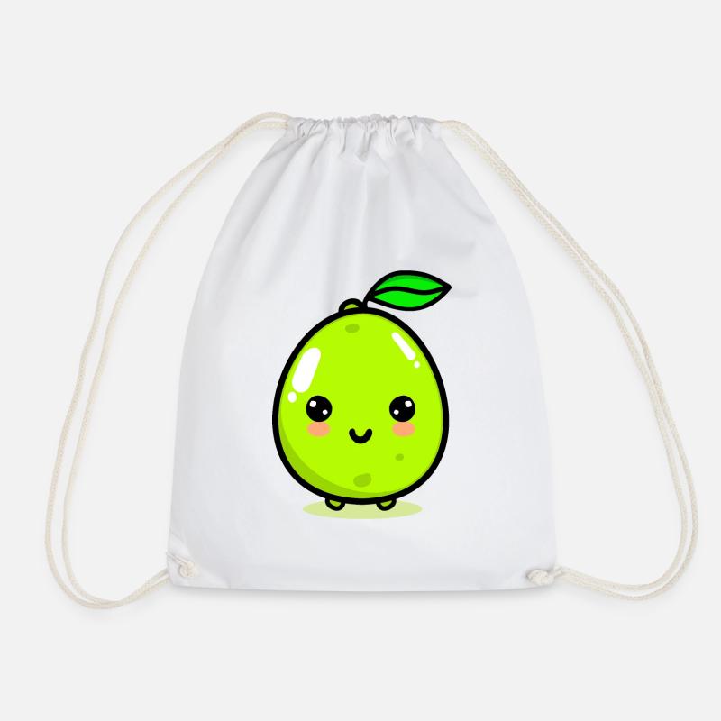 Mignon citron vert raisin fruit kawaii - Sac de sport léger - blanc