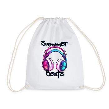 Headphones / Audio / Music / Sound / Studio / Cool - Drawstring Bag - white - Front