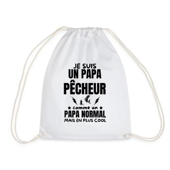 PAPA PECHEUR - Sac de sport léger - blanc - Devant