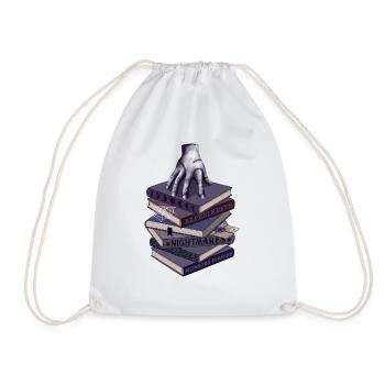 Main de zombie sur une pile de livres - Sac de sport léger - blanc - Devant