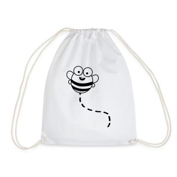 Drôle d’abeille 01 - Sac de sport léger - blanc - Devant