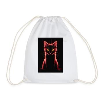 Chat Chats Amoureux Chaton Chat de Feu - Sac de sport léger - blanc - Devant