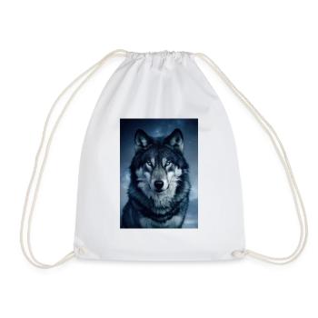 Wolf Wölfe Tier Jaulen Husky Dog Galaxy Stars - Turnbeutel - Weiß - Vorne