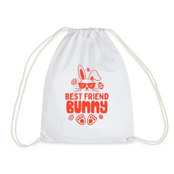 t shirt meilleure amie - Sac de sport léger - blanc - Devant