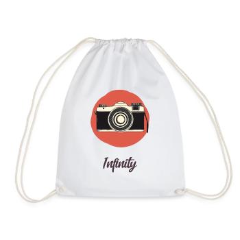 Minimalist Camera Design Simple Modern Gift - Drawstring Bag - white - Front