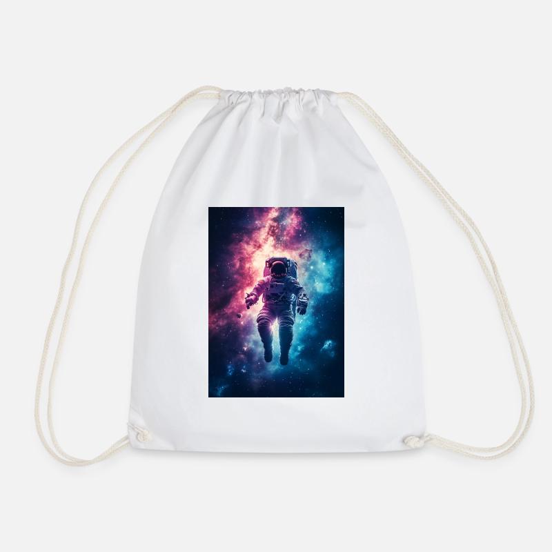 Astronaut 2 - Drawstring Bag - white