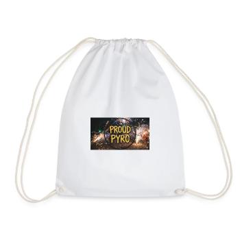 proud pyro! - Drawstring Bag - white - Front