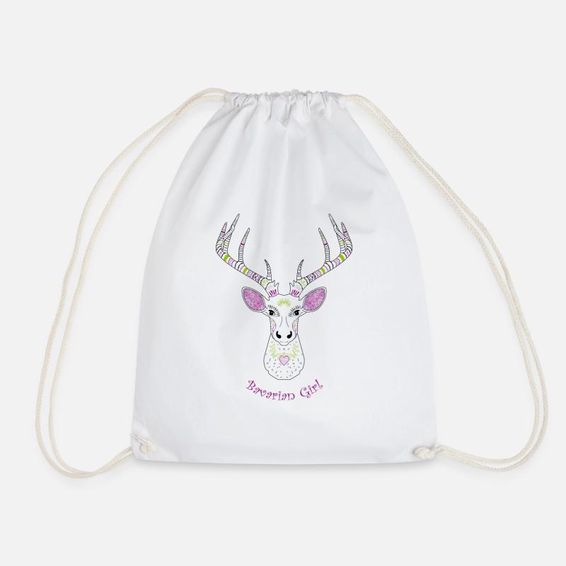 Bavarian Girl 1 - Drawstring Bag - white