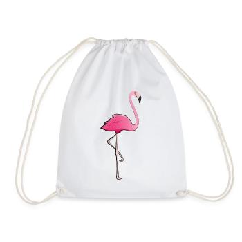 Flamingo - Turnbeutel - Weiß - Vorne