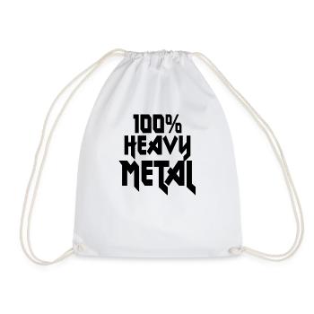 100 Heavy Metal Hard Rock - Drawstring Bag - white - Front