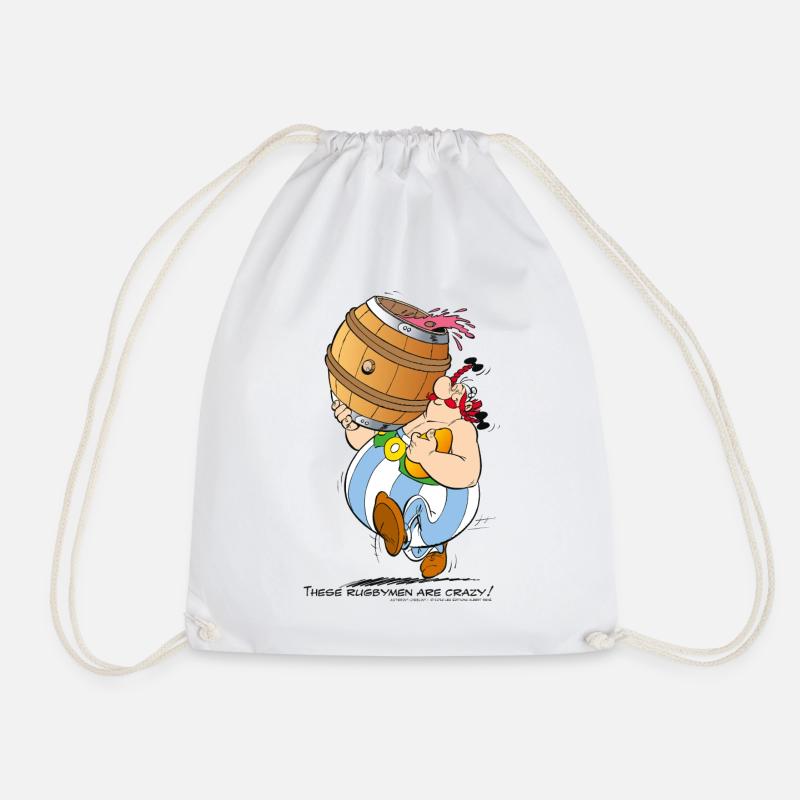 Asterix & Obelix - These Rugbymen - Drawstring Bag - white