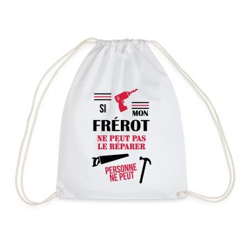 Frère Frangin Frere Naissance Bébé Frérot - Sac de sport léger - blanc - Devant