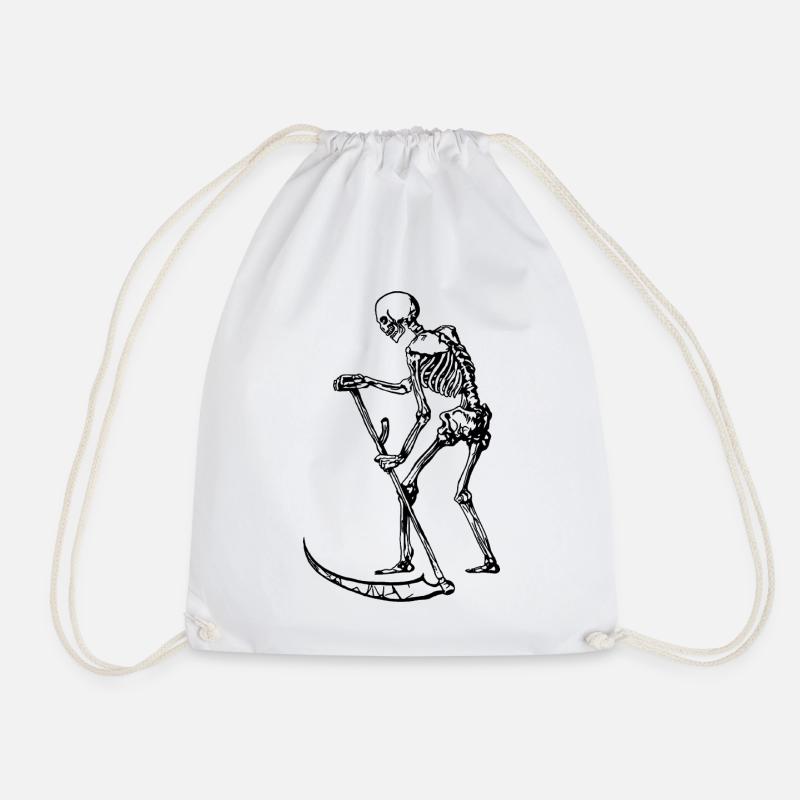 Skeleton - Drawstring Bag - white