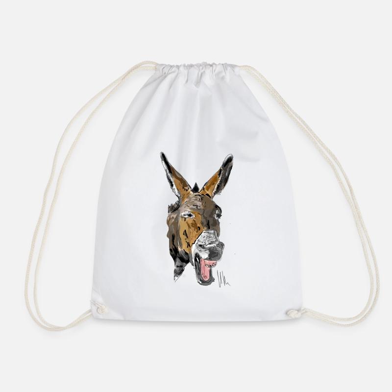 Donkey - Drawstring Bag - white