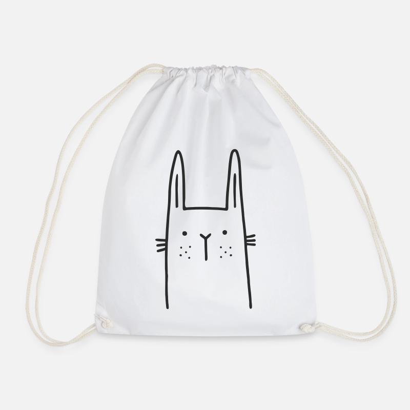 niedlicher Hase Ostern - Turnbeutel - Weiß
