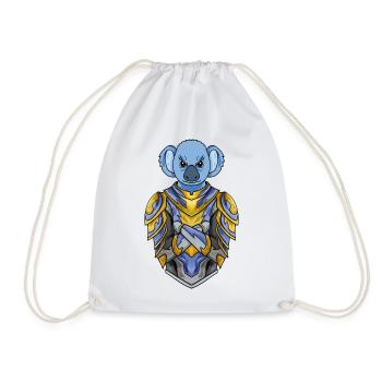 Knight Koala Crusader - Drawstring Bag - white - Front
