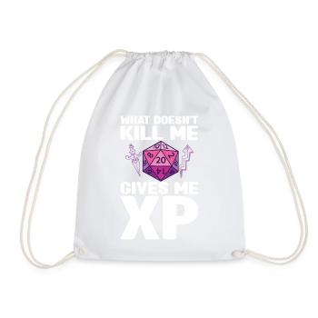 Pen and Paper for RPG Gaming Father - Drawstring Bag - white - Front