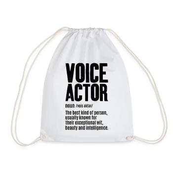 Voice actor definition - Drawstring Bag - white - Front