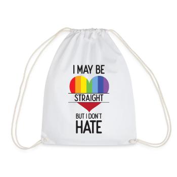 Mois de la fierté - Je suis peut-être hétéro, mais je ne déteste pas - Sac de sport léger - blanc - Devant