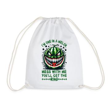 Ich bin eins in einer Melone. Leg dich mit mir an, Summerween - Turnbeutel - Weiß - Vorne