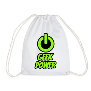 Geek power - Drawstring Bag - white - Front