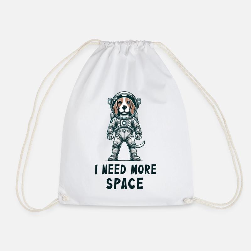 Beagle Astronaut - Turnbeutel - Weiß