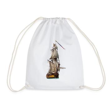 Sailing ship - Drawstring Bag - white - Front
