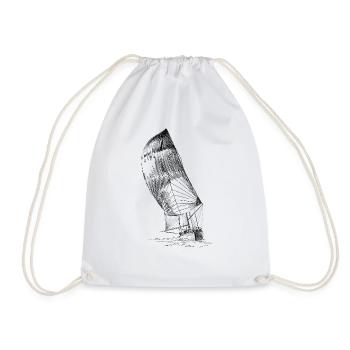 Sailboat - Drawstring Bag - white - Front