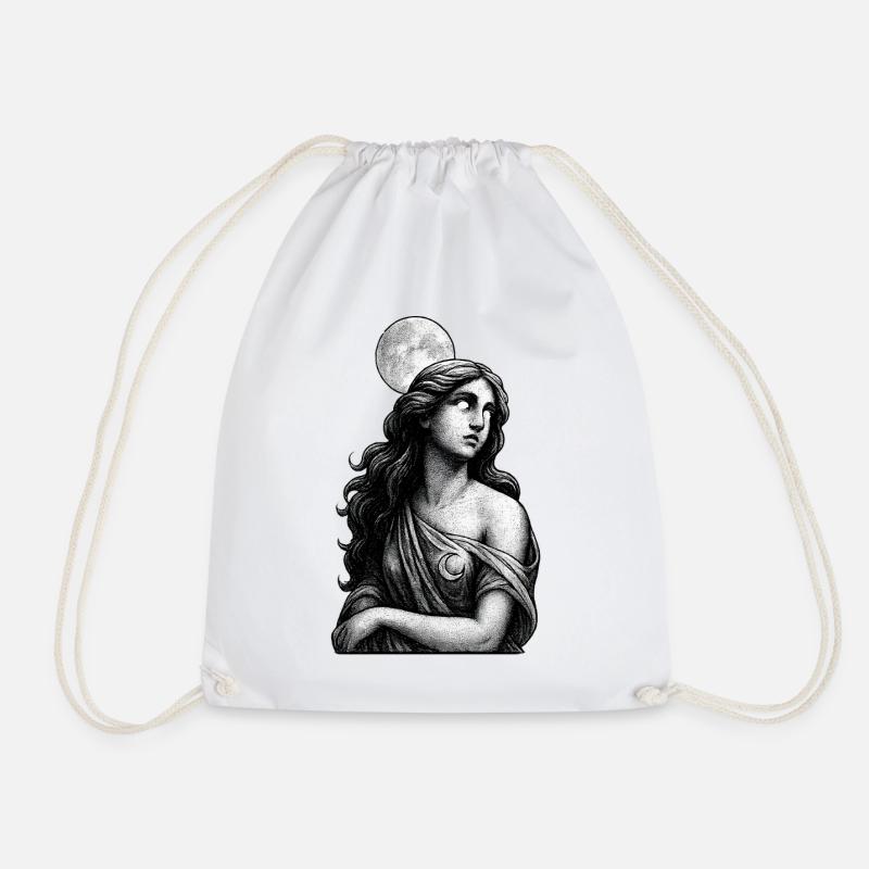 Luna Halo - Drawstring Bag - white