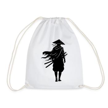Shadow Warrior Samurai Straw Hat - Drawstring Bag - white - Front