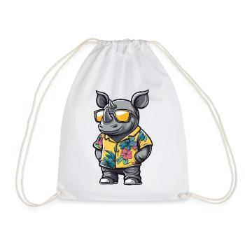Vacances de bandes dessinées Rhino - Sac de sport léger - blanc - Devant