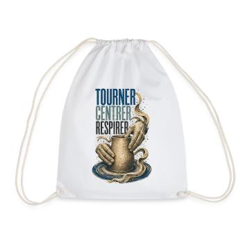 Tourner Centrer Respirer - Sac de sport léger - blanc - Devant